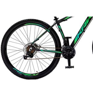 Bicicleta Aro 29 Krw Alumínio 21 Vel Freio A Disco Suspensão Dianteira S3 21 Preto-Verde