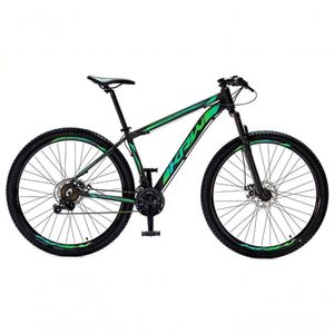 Bicicleta Aro 29 Krw Alumínio 21 Vel Freio A Disco Suspensão Dianteira S3 21 Preto-Verde