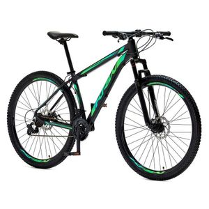 Bicicleta Aro 29 Krw Alumínio 21 Vel Freio A Disco Suspensão Dianteira S3 17 Preto-Verde