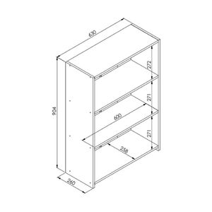 Gabinete Banheiro 63cm com Prateleiras Multimóveis CR10099