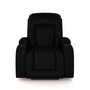 Poltrona do Papai Reclinável Sala de Cinema Crihs LIFT com Massagem e Aquecimento PU Preto Brilho G23 - Gran Belo