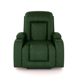 Poltrona do Papai Reclinável Sala de Cinema Crihs LIFT com Massagem e Aquecimento PU Verde G23 - Gran Belo