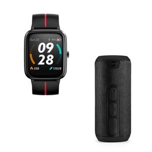 Combo Tech - Caixa De Som Move 16w e Smartwatch Boston Preto Esporte GPS Atrio - ES382K