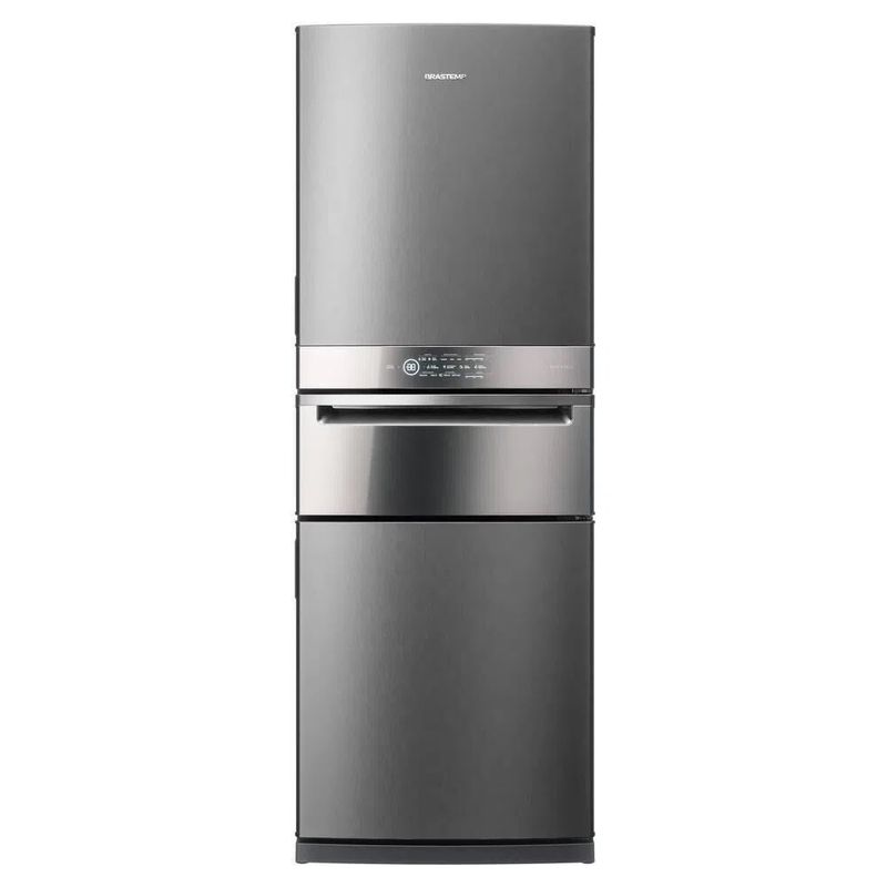 Geladeira Frost Free Brastemp Inverse 3 419 litros cor Inox com Freezer Control Pro BRY59BK