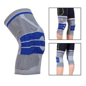 Joelheira Compressão Estabilizador Esportivo Silicone Spring Knee Pad Gel Suporte para Joelho