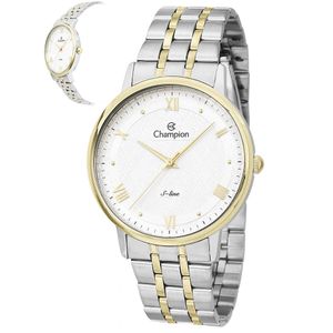 Relógio Champion Masculino Ref:Cn21185s Slim Bicolor