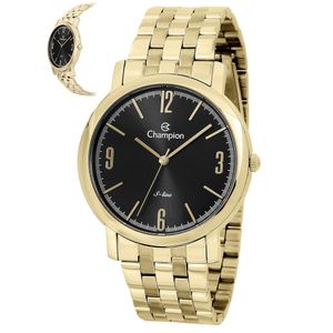 Relógio Champion Masculino Ref:Cn21167u Slim Dourado
