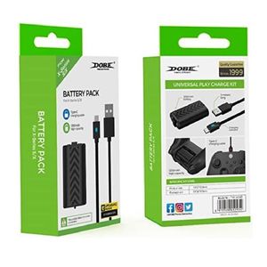 Bateria Recarregável Para Controle Xbox Series S / X + Cabo USB 3 Metros C/ LED