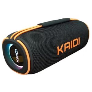 Caixa De Som Bluetooth RGB Estéreo Portátil Kaidi 60w Preto