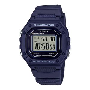 Relógio Casio Masculino Ref:W-218h-2avdf Retangular Digital Azul