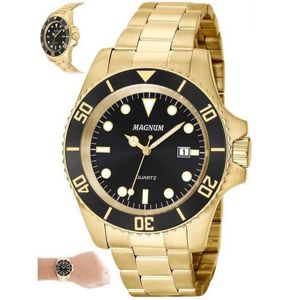 Relógio Magnum Masculino Ref:Ma33068u Casual Dourado