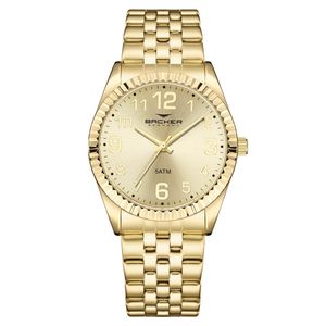 Relógio Backer Feminino Ref:10303145f Ch Clássico Dourado