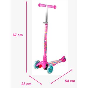 Patinete Infantil 3 Rodas Com Led Princesa Es403