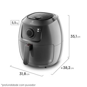 Air Fryer Electrolux por Rita Lobo 5l Grafite Family Efficient 1700W (EAF50)