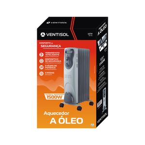 Aquecedor de ar a óleo Ventisol Cinza 1500W AO-02