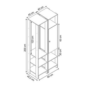 Small Closet Yes Com Cabideiro Porta e 6 Prateleiras Nova Mobile - Branco