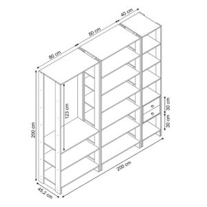 Closet Multi Yes Com Cabideiro 2 Gavetas e 14 Prateleiras Nova Mobile - Branco