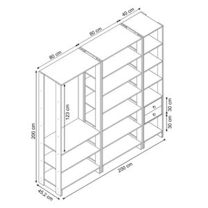 Closet Multi Yes Com Cabideiro 2 Gavetas e 14 Prateleiras Nova Mobile - Montana