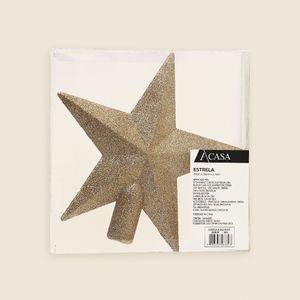 Estrela Plástico Dourado 20cm - A\CASA