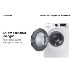 Lava e Seca Samsung Ecobubble 11kg Branca WD11A