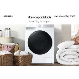 Lava e Seca Samsung Smart 13kg Branca WD13T704DBH