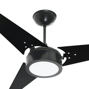 Ventilador De Teto Venti-Delta Ideal Led Com 3 Pás Preto