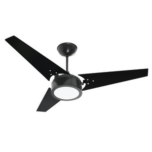 Ventilador De Teto Venti-Delta Ideal Led Com 3 Pás Preto