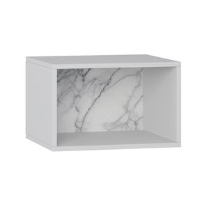 Nicho aéreo 45x28x25cm Be mobiliario - Branco com Carrara