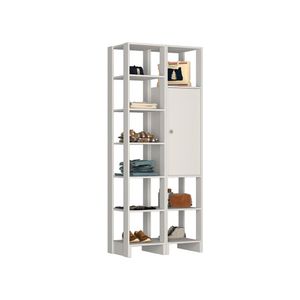 Small Closet Yes Com Porta e 9 Prateleiras Nova Mobile - Branco