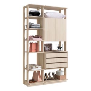 Módulo Closet com 2 Peças Espresso Be Mobiliario - Nature