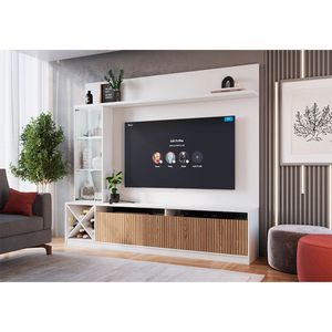 Estante para TV Capri Até 60 Polegadas 3 Portas Quiditá - Branco/Brise
