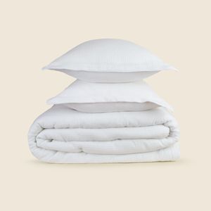 Kit Colcha Waffle Microfibra Branco - A\CASA