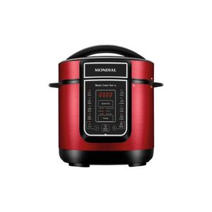 Panela De Pressão Elétrica Mondial Digital Master Cooker Pe-41 Panela Elétrica Pressão-220v-vermelho/inox