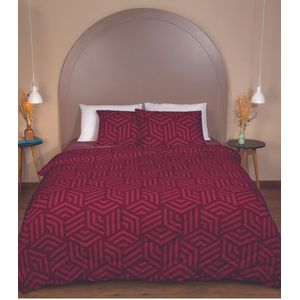 Edredom Estampado Harmonia Solteiro Lepper Vermelho