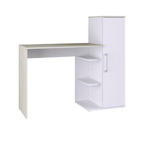 Mesa Escrivaninha 1 Porta Estilare Móveis - Branco com Off White
