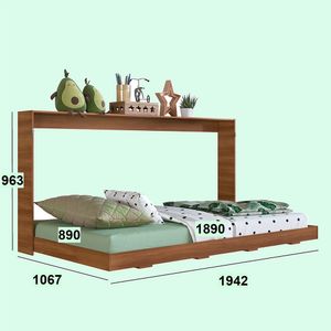 Cama Articulável Horizontal Solteiro 90 Phoenix - Nogal