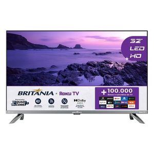 SmartTv 32” Britânia BTV32G7PR2CSGBLH LED Dolby Audio Bivolt