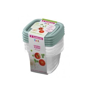Conjunto de Potes Quadrado Sortido 200ml 4 unidades - Sanremo