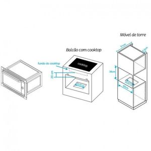 Forno Elétrico De Embutir Mueller Decorato Inox 44 Litros 110V