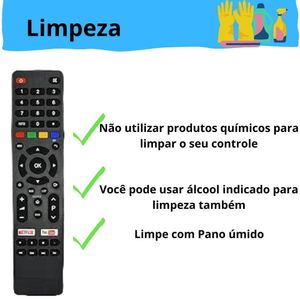 Kit 10 Controles Remoto Tv Philco E Britânia Le-7095 Preto