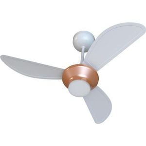 Ventilador De Teto Ventisol Mistral 3 Pás Branco/bronze Bivolt