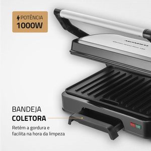 Master Press Duo 180 Mondial Preto/inox Pg-01-180 Press Grill Pg-01-180 127v/60hz