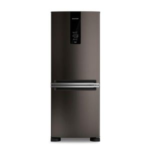 Geladeira Brastemp 447 Litros Frost Free Inverse com Smart Flow e Fresh Box Black Inox BRE57FE 127V