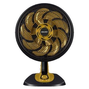 Ventilador Mallory De Mesa Neo Air TS 40cm Preto Dourado 127V