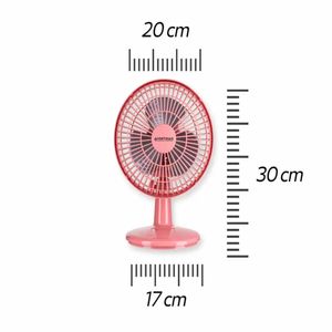 Ventilador Mini 20cm Ventimais Turbo 2 Vel Rosa/Prata 220v