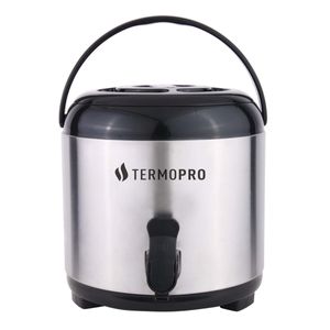 Botijão Térmico Aço Inox Pressão Com Tripé Dobrável 6 Litros - Termopro