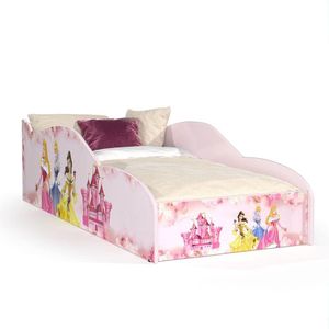 Cama Montessoriana Infantil Princesa Com Proteção Lateral Para Quarto De Criança Menina