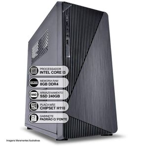 Computador Desktop, Intel Core I3-6100 3.70 Ghz, 8gb Ram Ddr4, Ssd 240gb, Hdmi