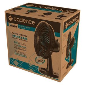 Ventilador De Mesa New Windy 6 Pás 3 Velocidades Preto 220v