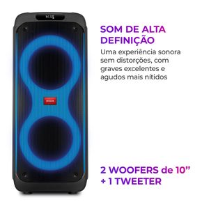 Caixa de Som Party Box, Aiwa, Bluetooth, Luzes Multicores - AWS-PB-04